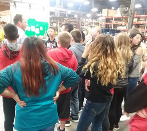 Students touring Robbins